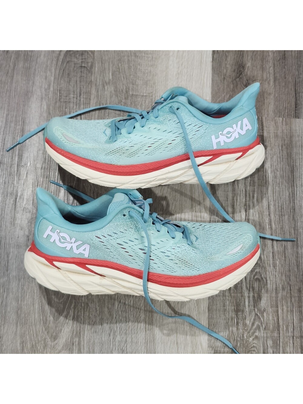 HOKA One One Clifton 8 Running Gym Exercise Shoes 1119394AEBL Womens 10.5B